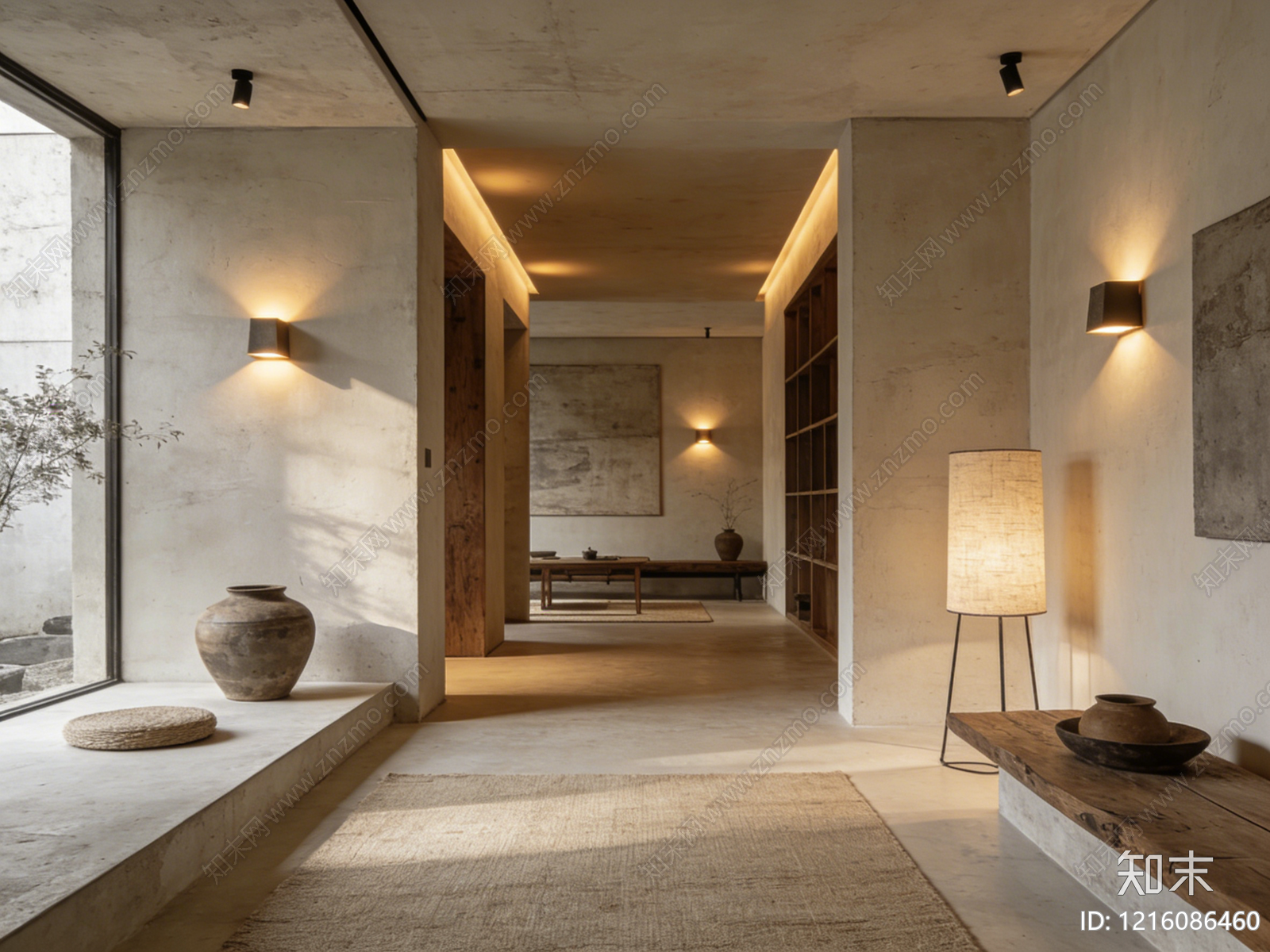 侘寂客厅贴图下载【ID:1216086460】