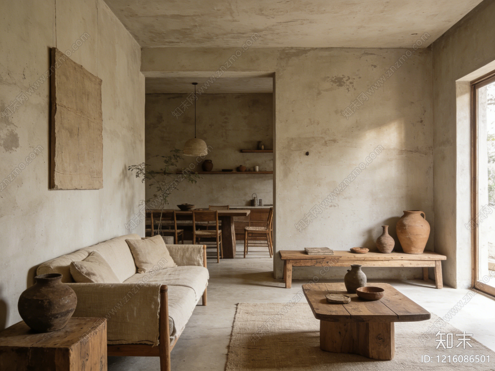 侘寂客厅贴图下载【ID:1216086501】