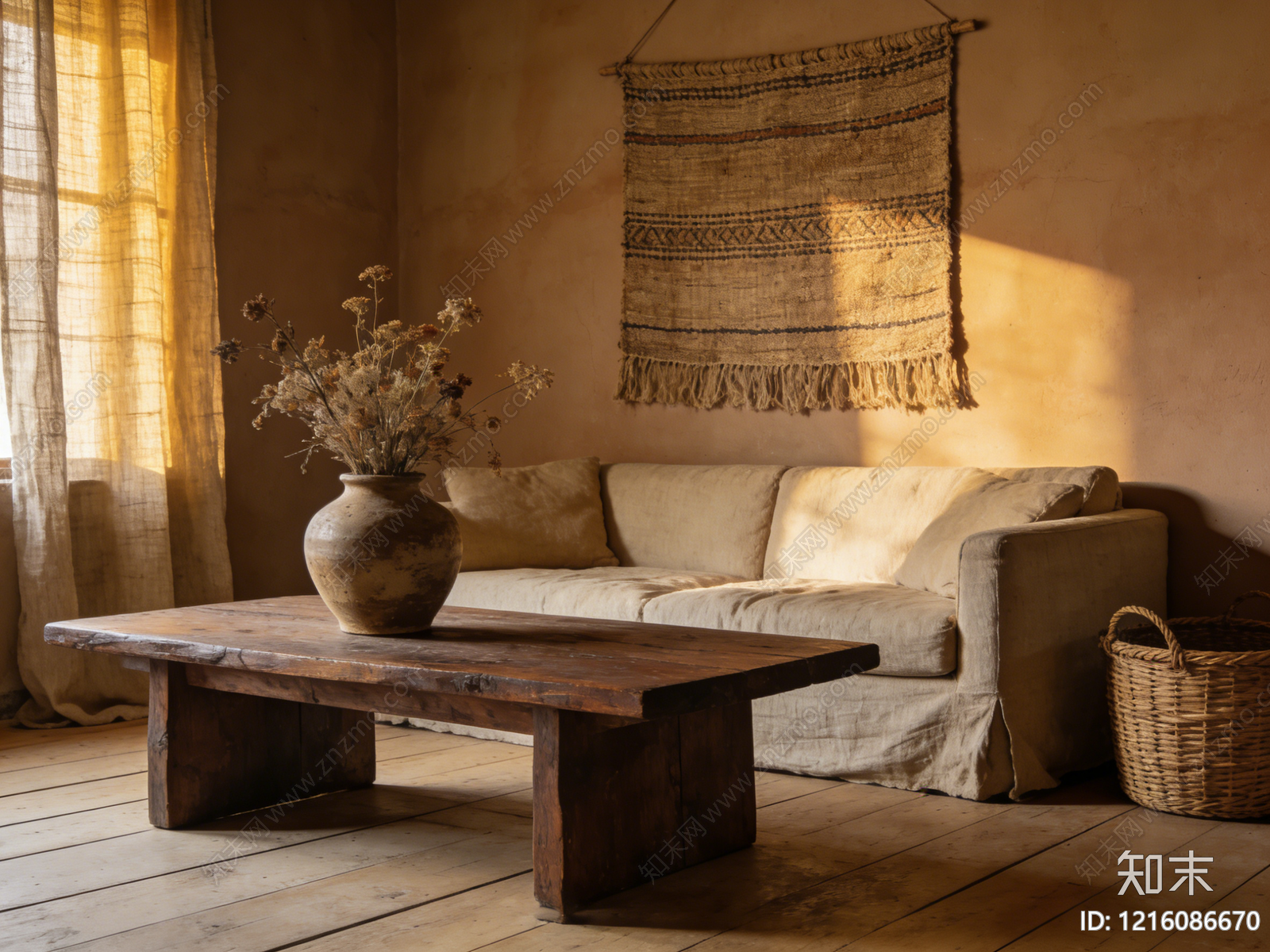 侘寂客厅贴图下载【ID:1216086670】