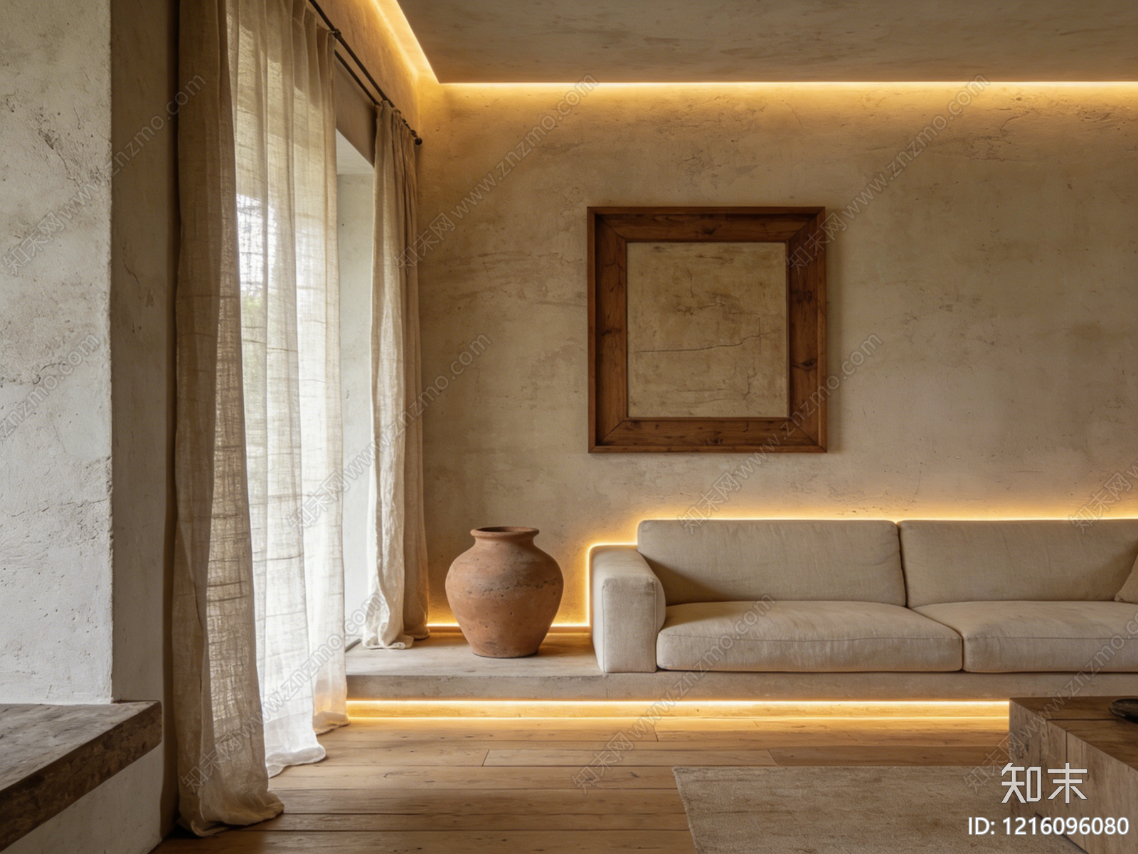 侘寂客厅贴图下载【ID:1216096080】