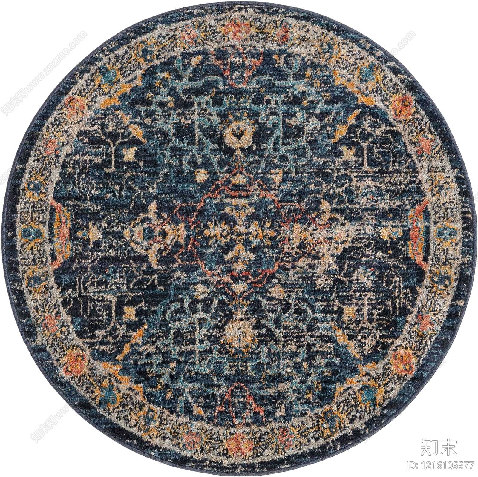 复古圆形地毯贴图下载【ID:1216105577】