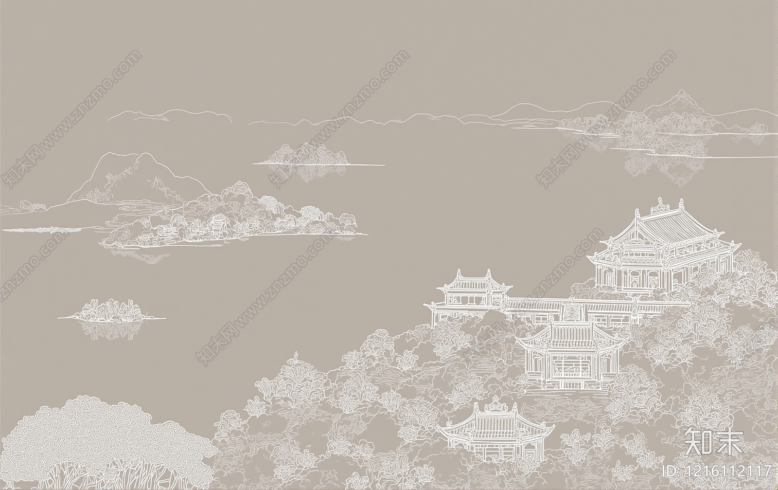 新中式其他壁纸贴图下载【ID:1216112117】