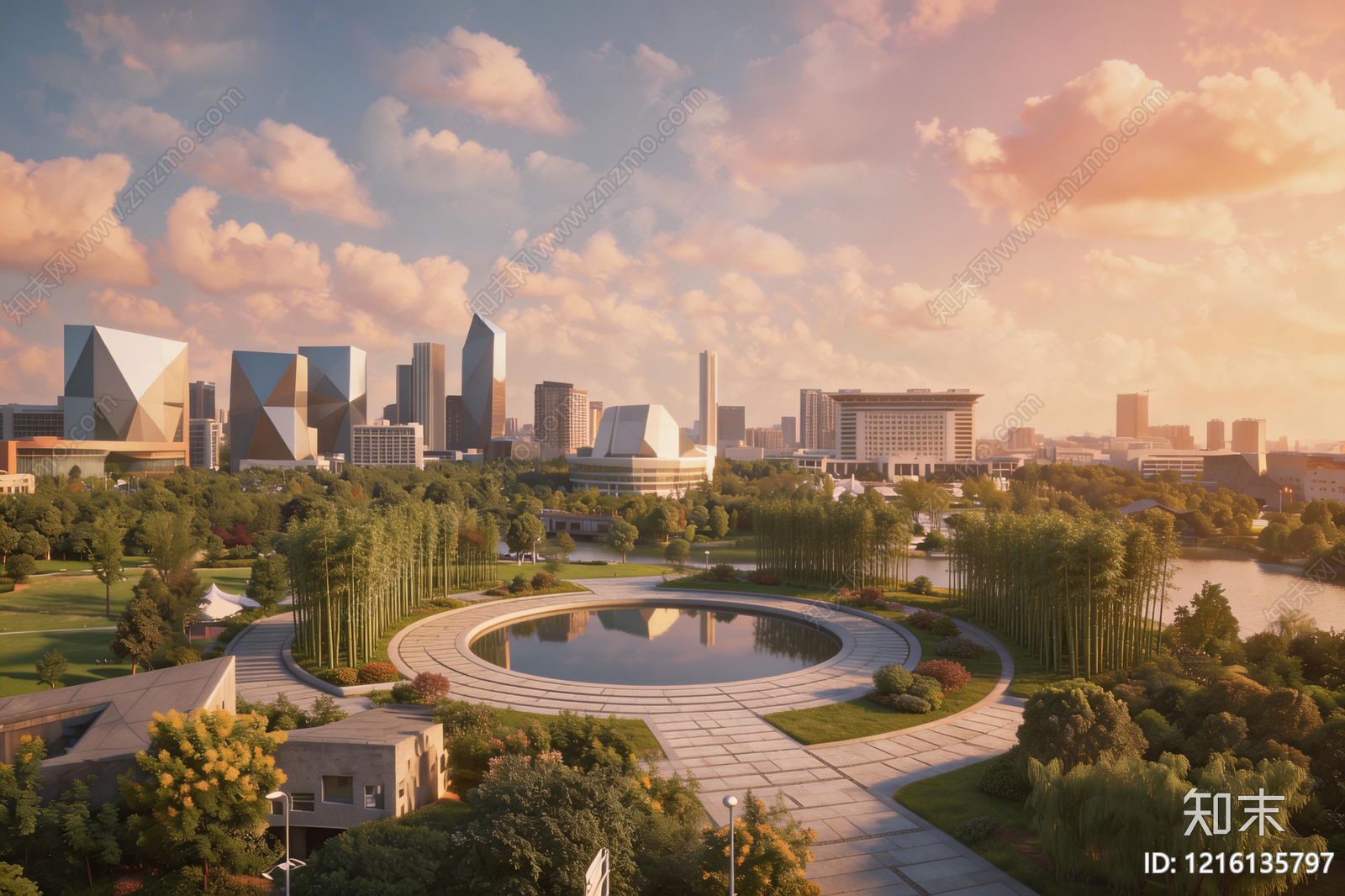 现代黄昏贴图下载【ID:1216135797】