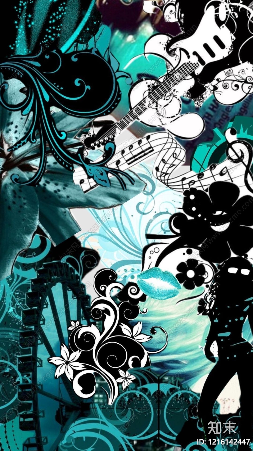 花纹壁纸贴图下载【ID:1216142447】