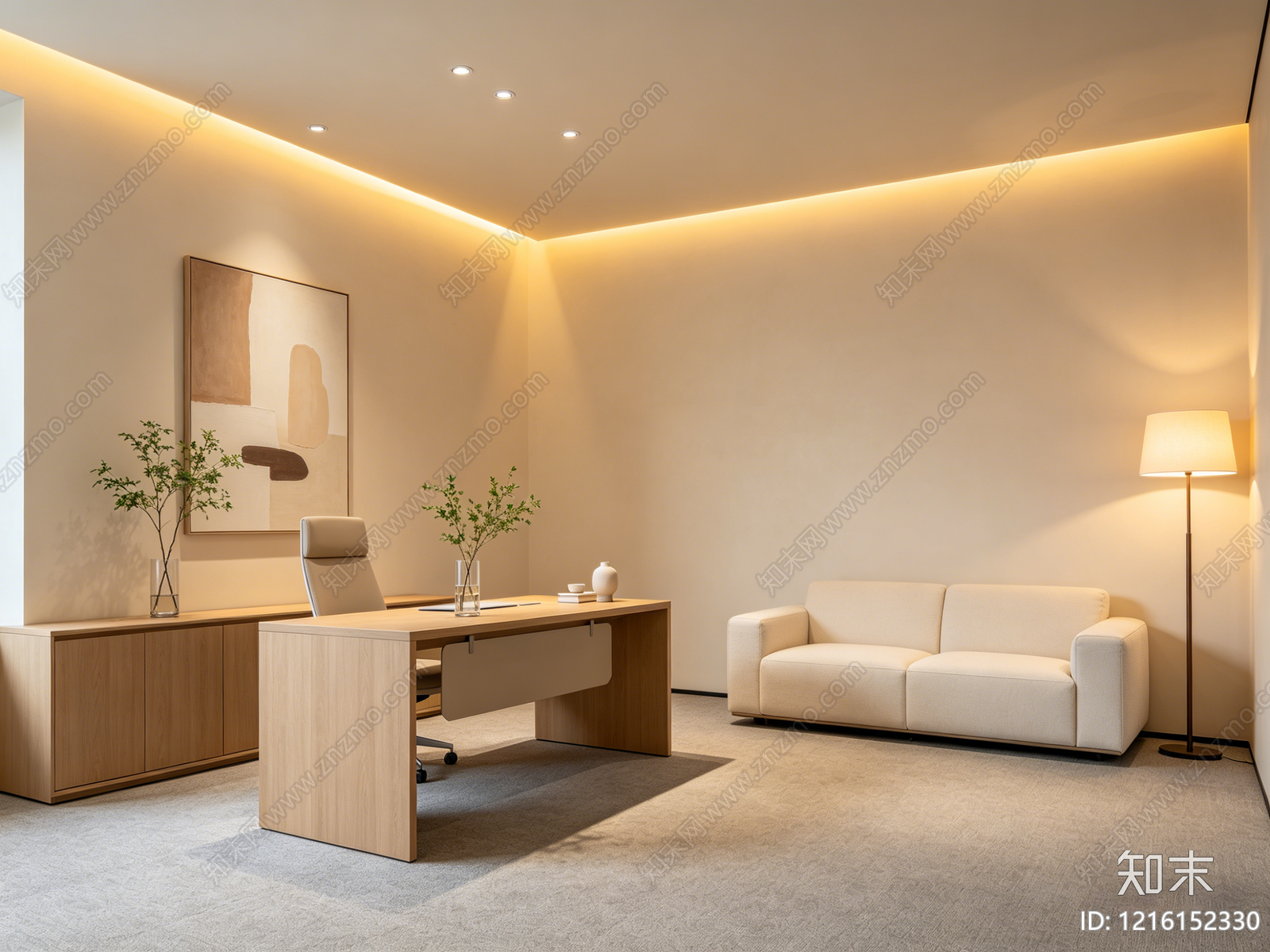 奶油办公室贴图下载【ID:1216152330】