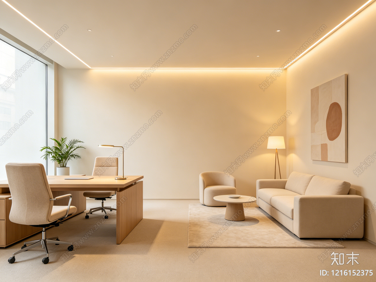 奶油办公室贴图下载【ID:1216152375】