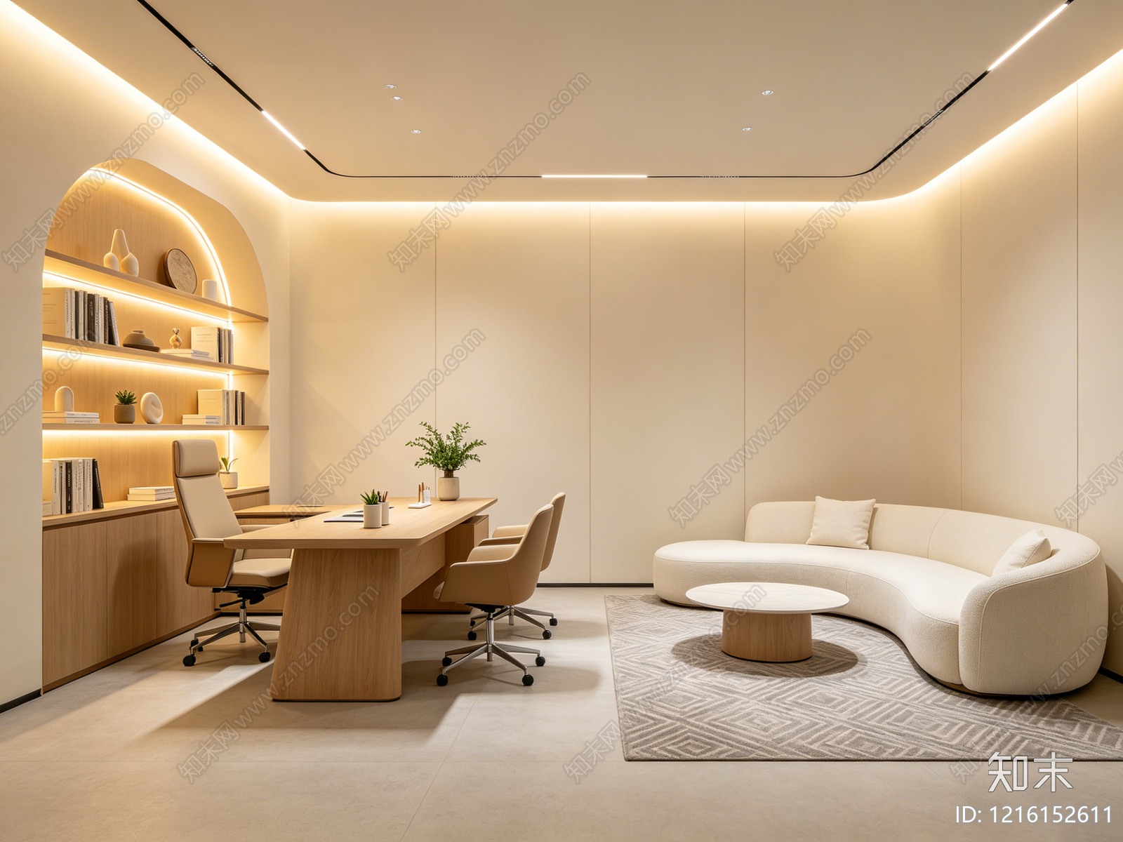 奶油办公室贴图下载【ID:1216152611】