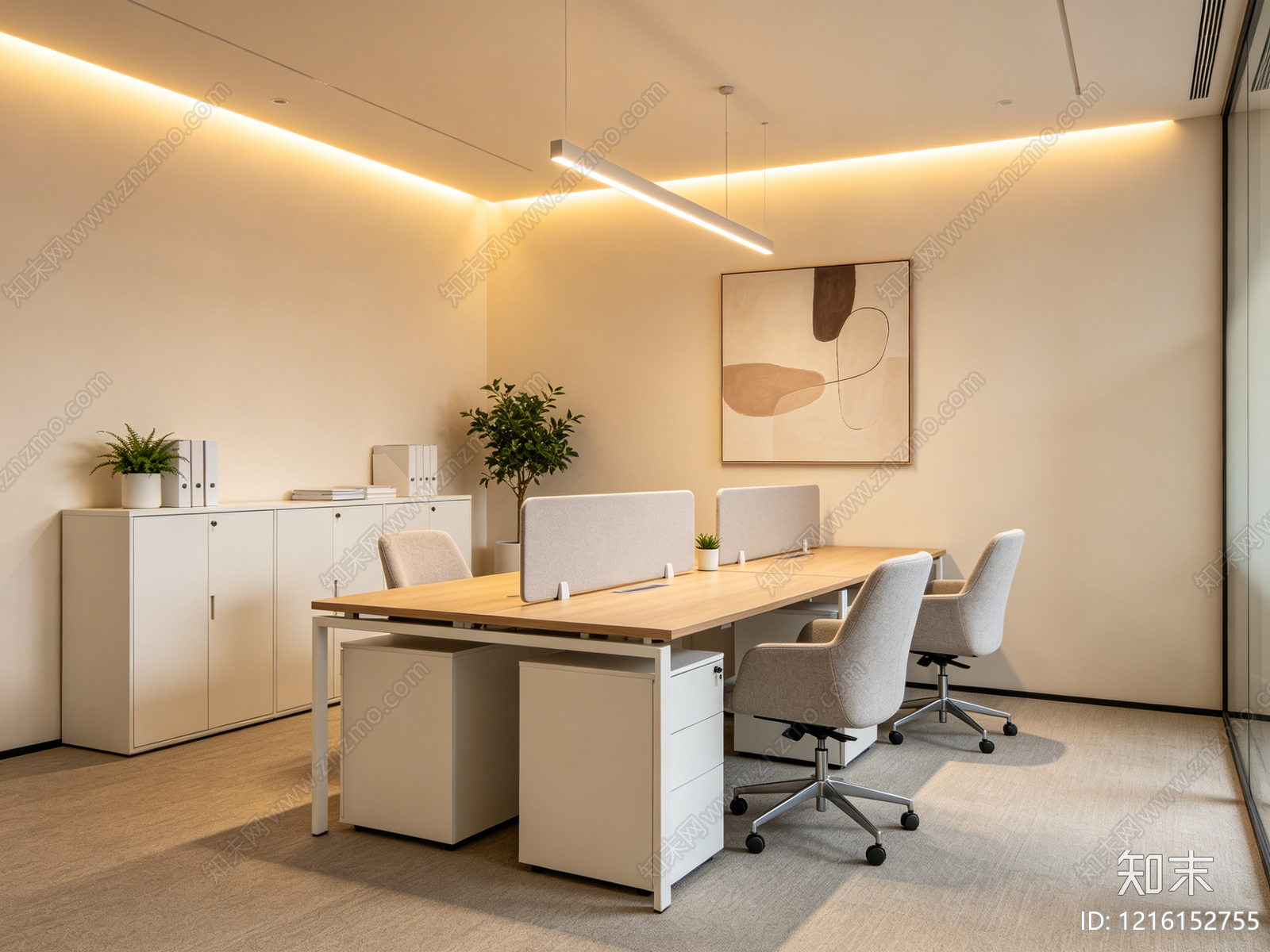 奶油办公室贴图下载【ID:1216152755】