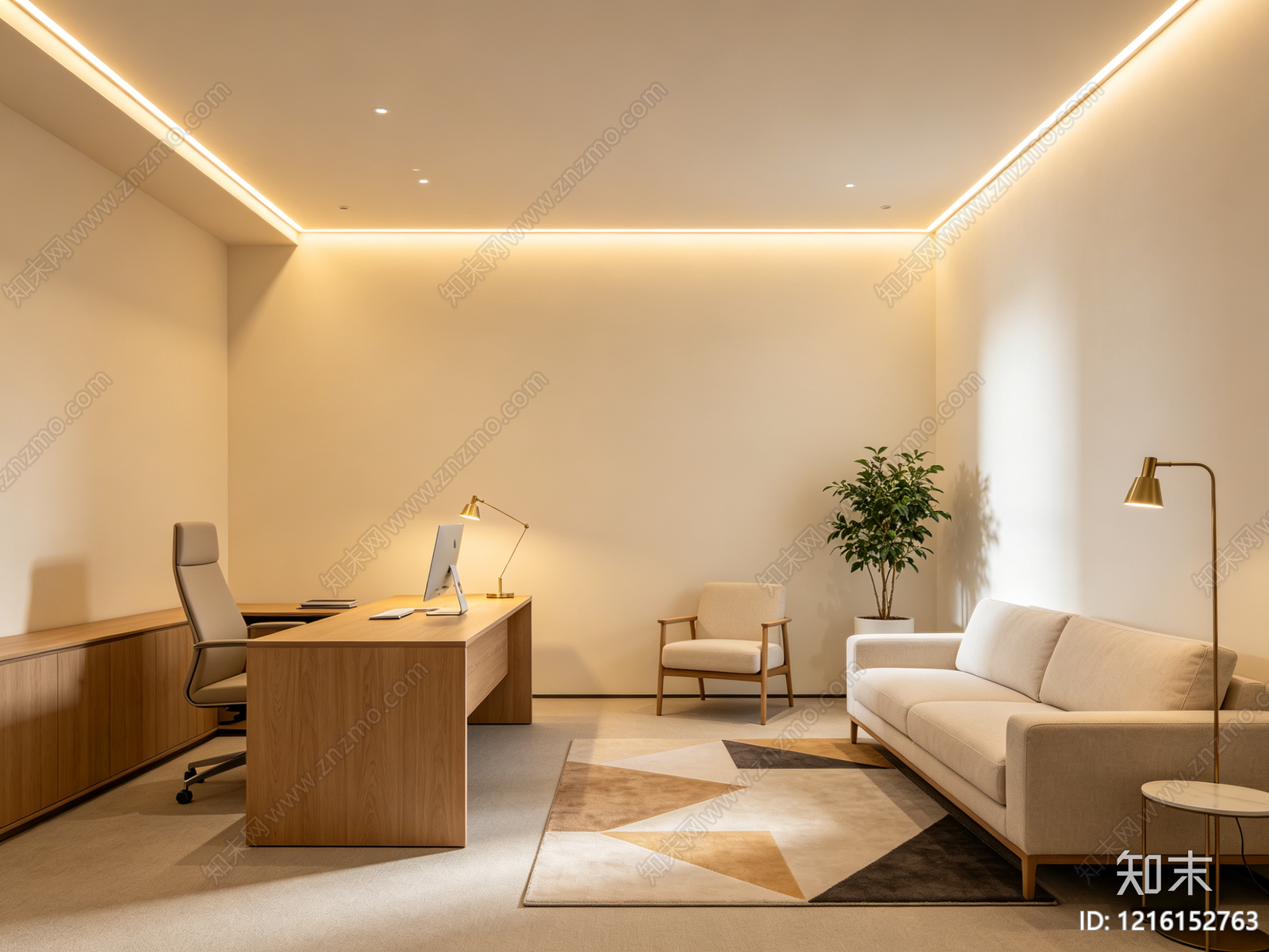 奶油办公室贴图下载【ID:1216152763】