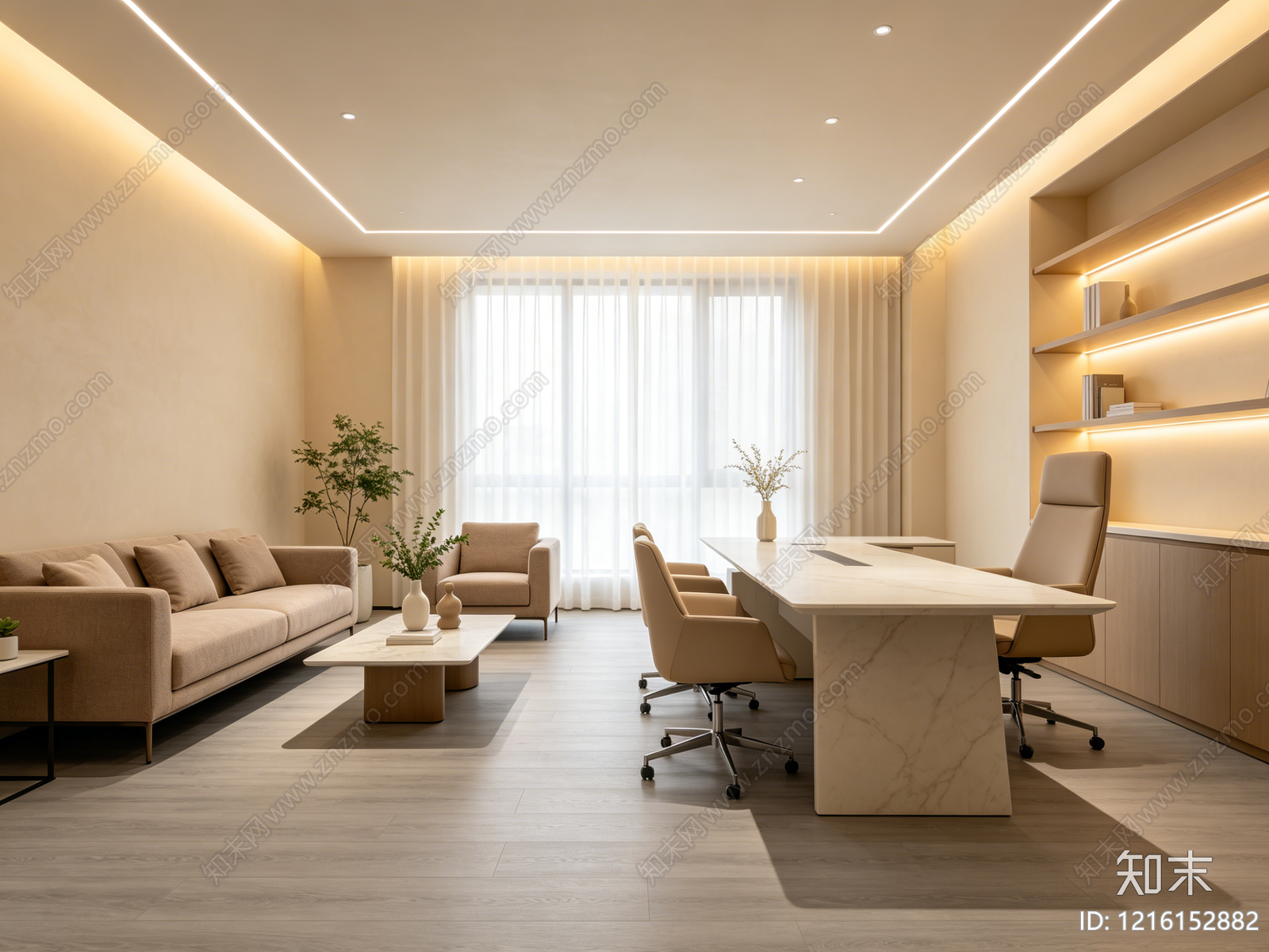 奶油办公室贴图下载【ID:1216152882】