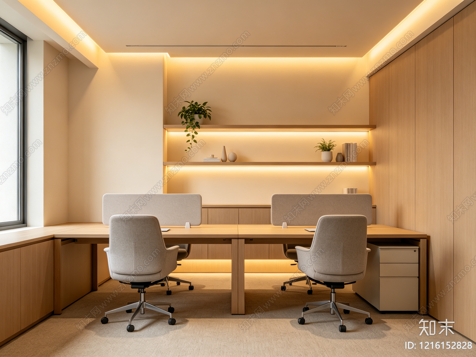 奶油办公室贴图下载【ID:1216152828】