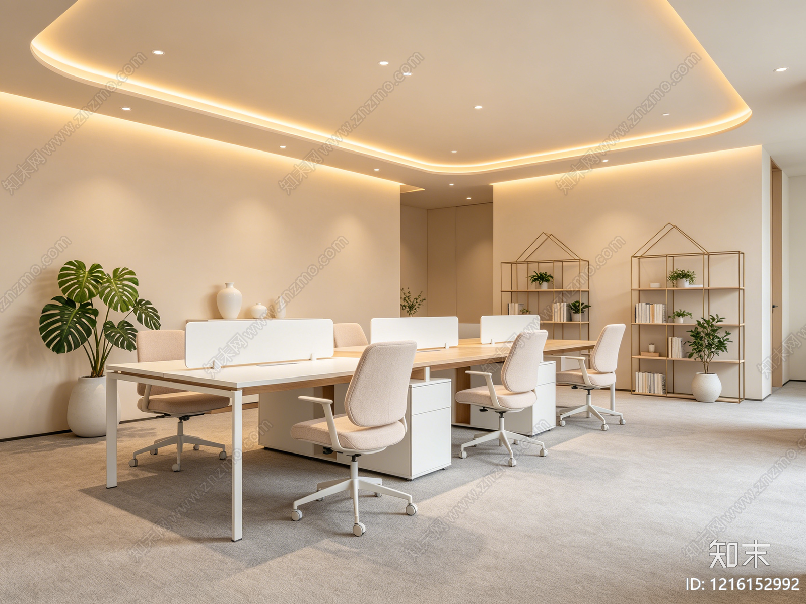 奶油办公室贴图下载【ID:1216152992】