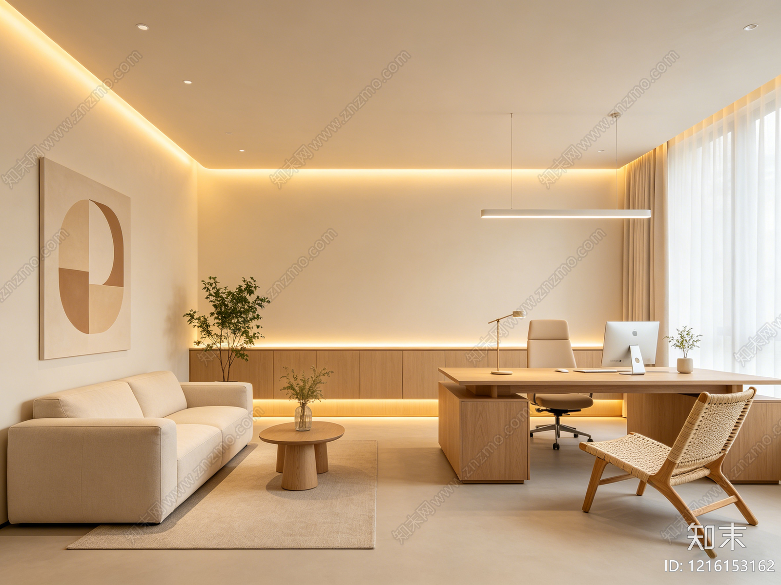 奶油办公室贴图下载【ID:1216153162】