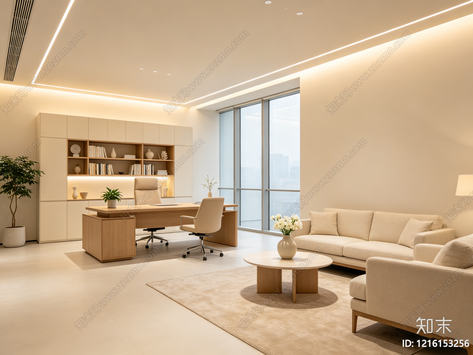 奶油办公室贴图下载【ID:1216153256】