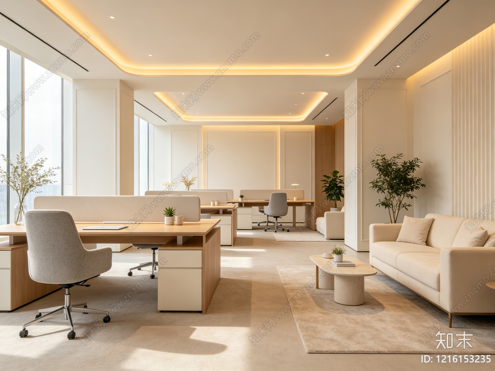 奶油办公室贴图下载【ID:1216153235】