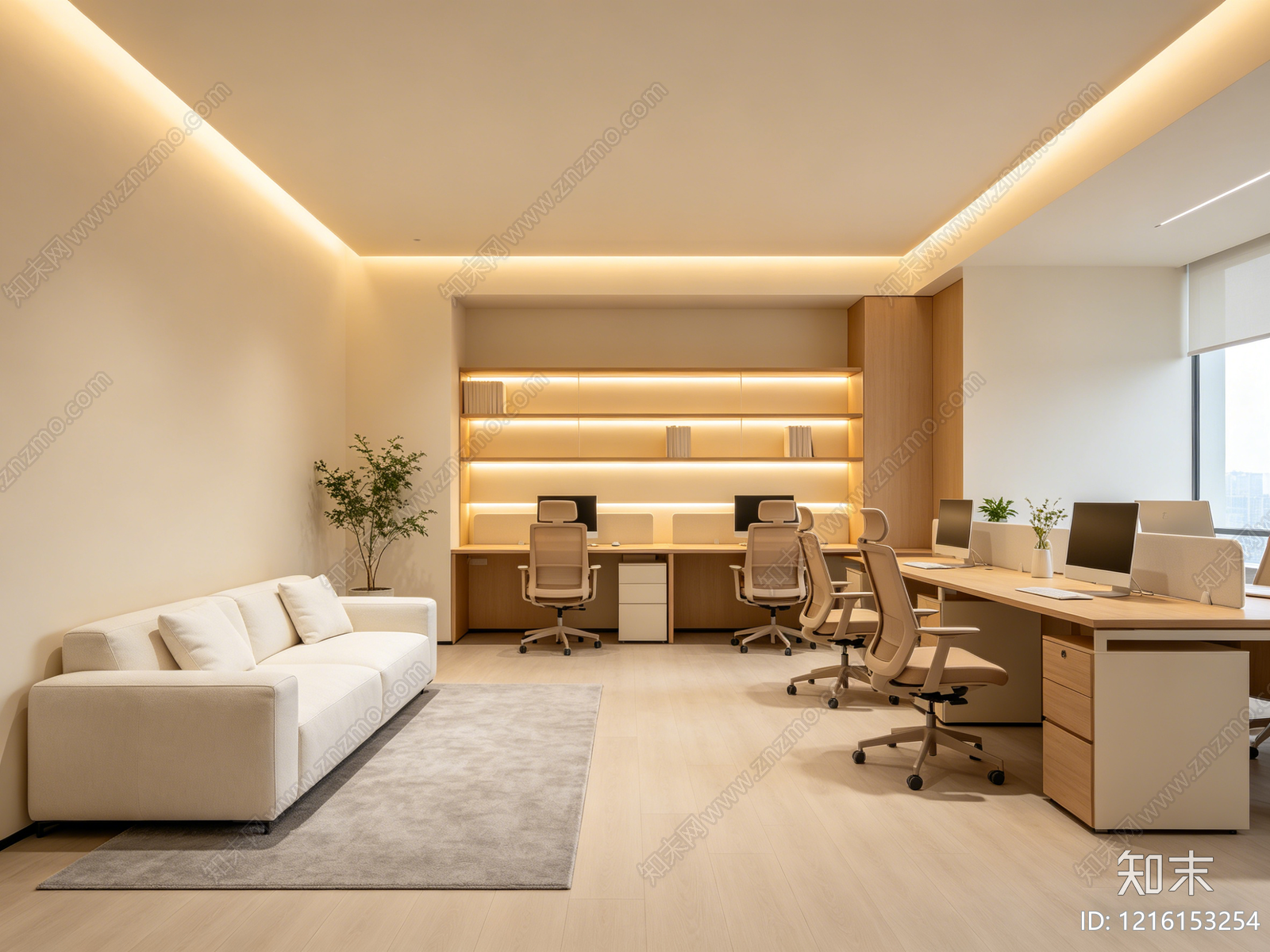 奶油办公室贴图下载【ID:1216153254】