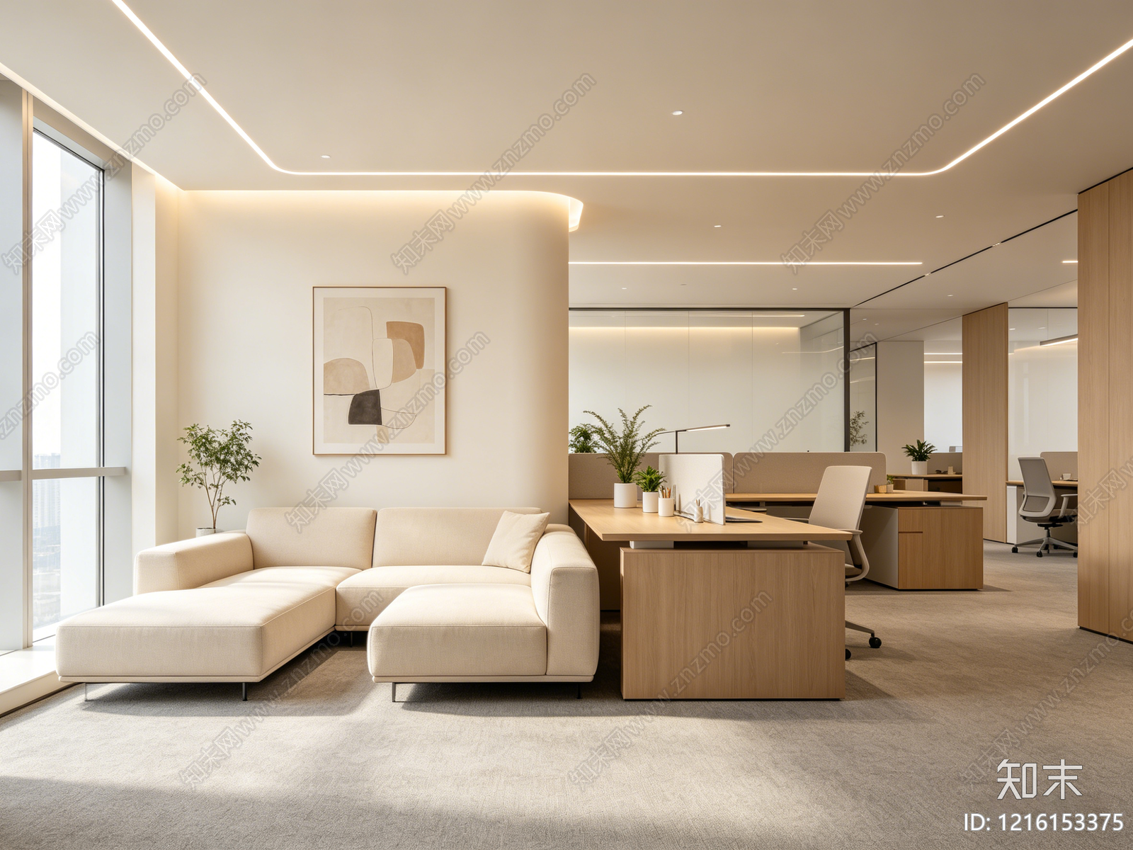 奶油办公室贴图下载【ID:1216153375】