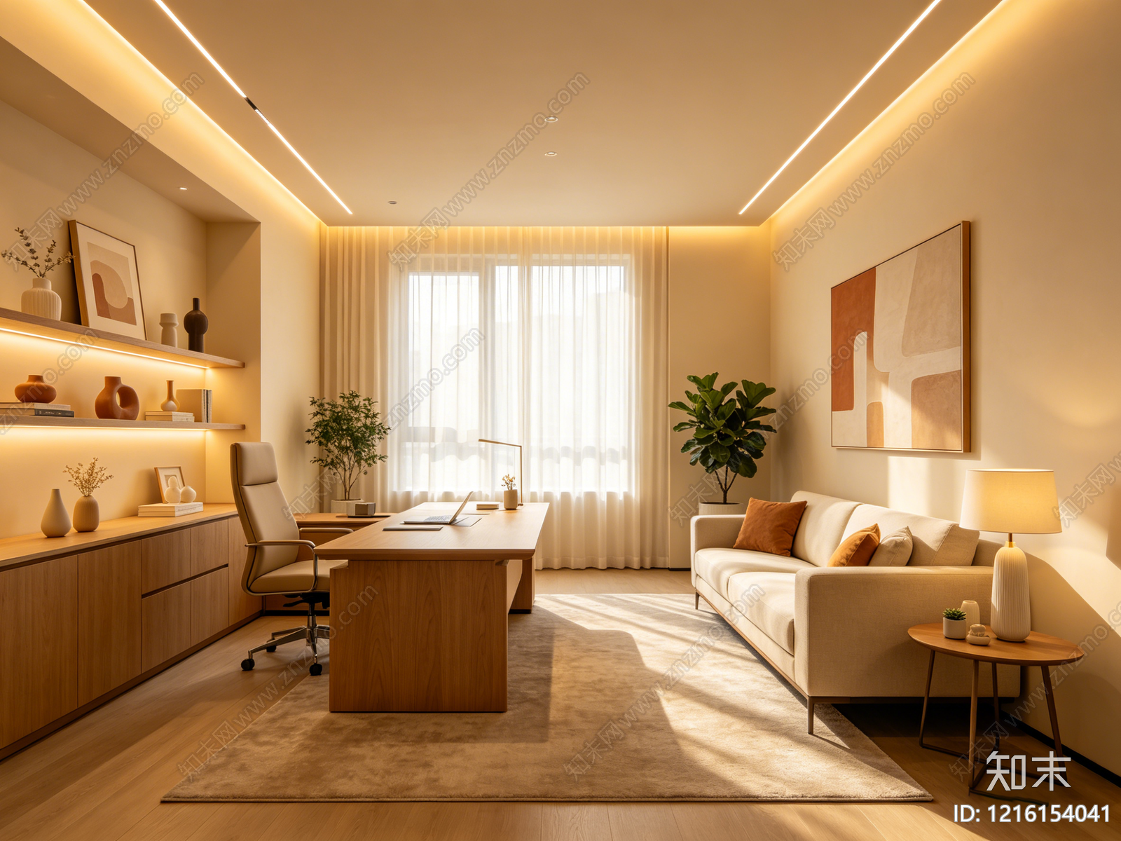 奶油办公室贴图下载【ID:1216154041】