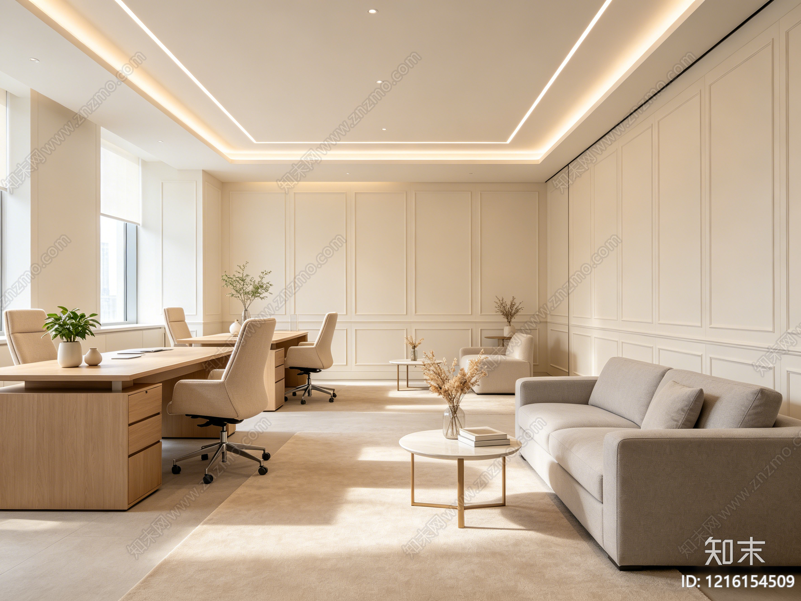 奶油办公室贴图下载【ID:1216154509】