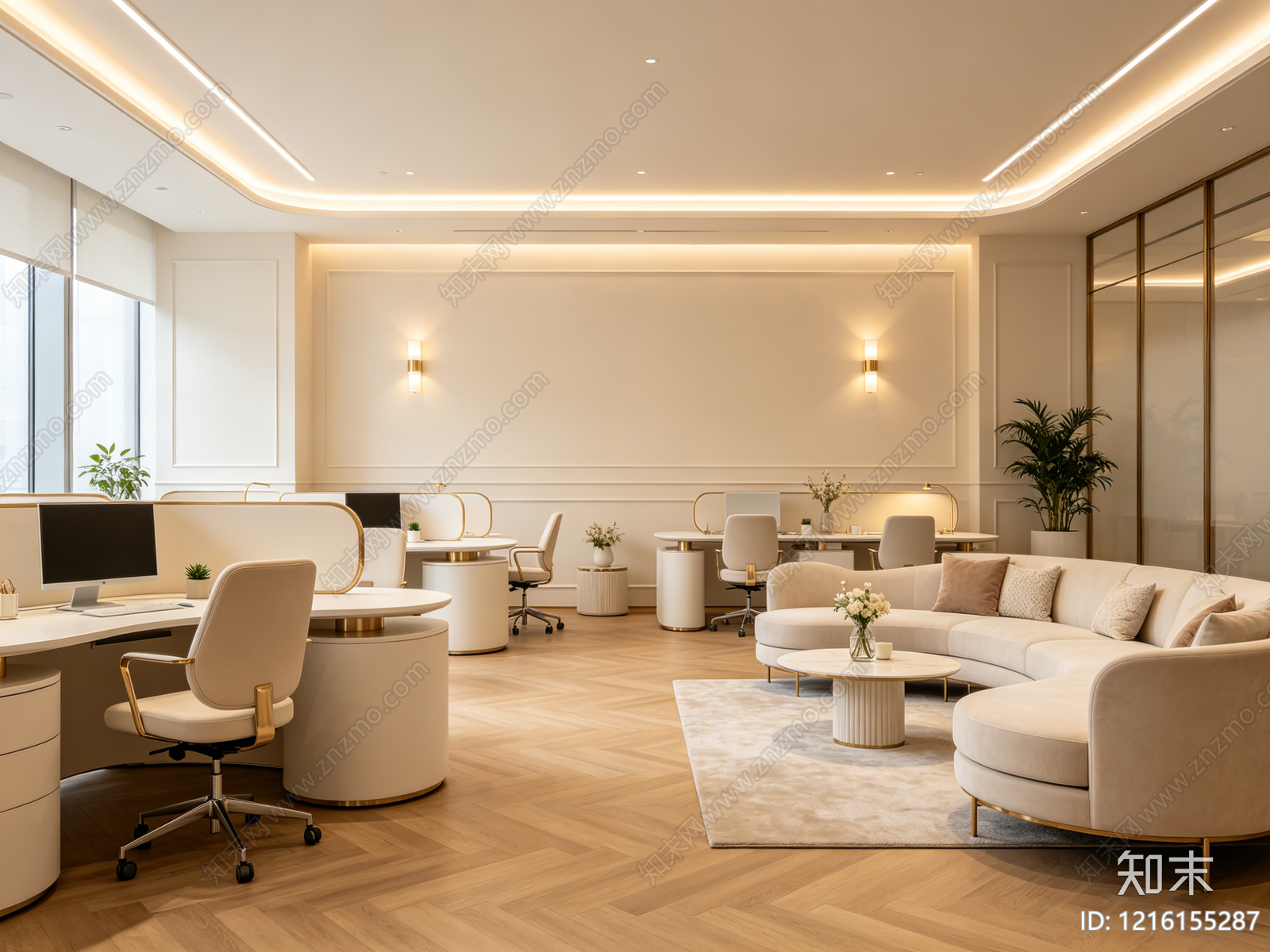 奶油办公室贴图下载【ID:1216155287】