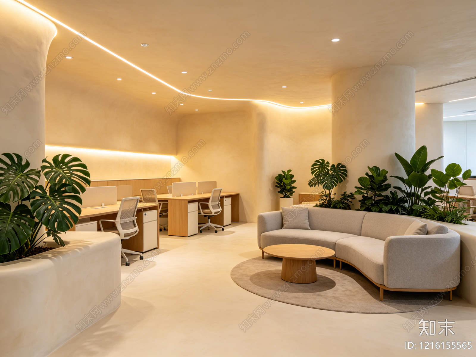 奶油办公室贴图下载【ID:1216155565】