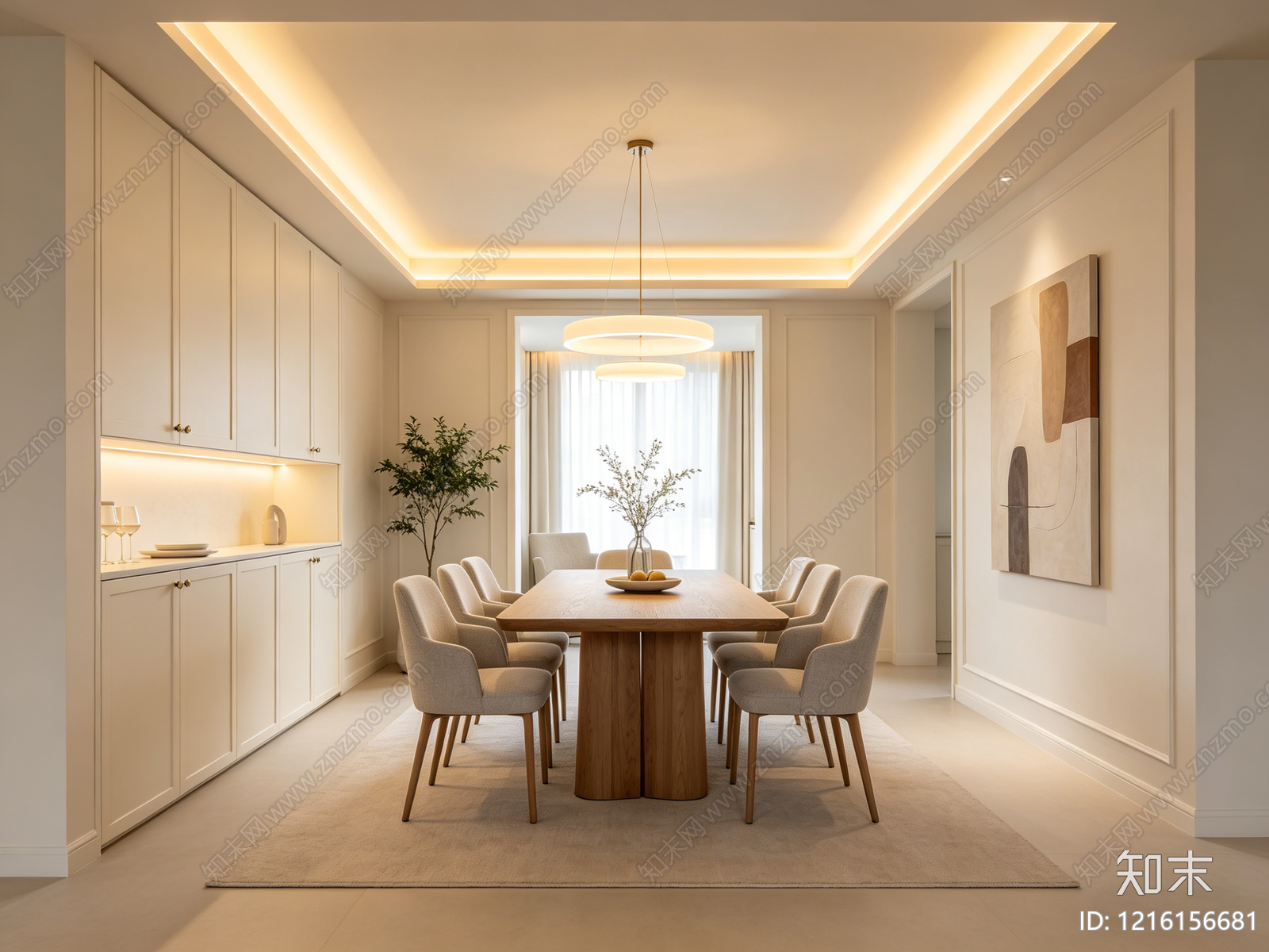 奶油餐厅贴图下载【ID:1216156681】