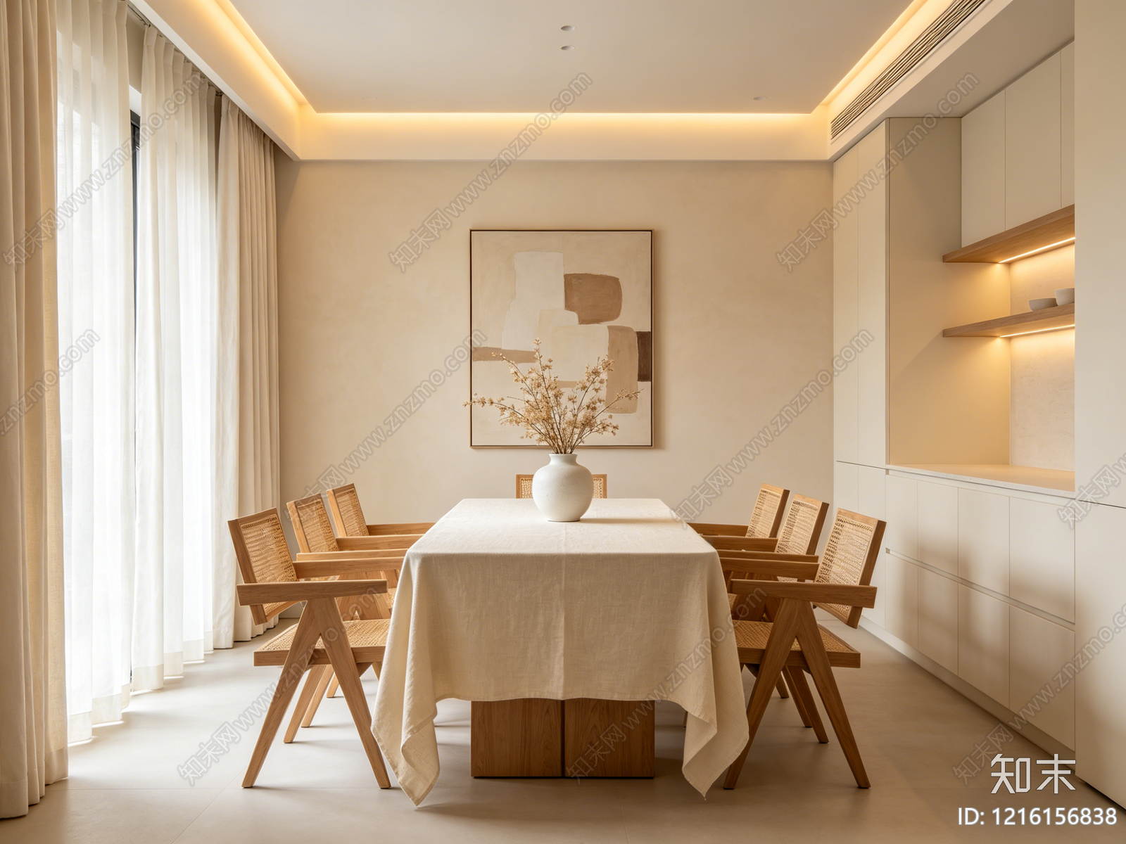 奶油餐厅贴图下载【ID:1216156838】