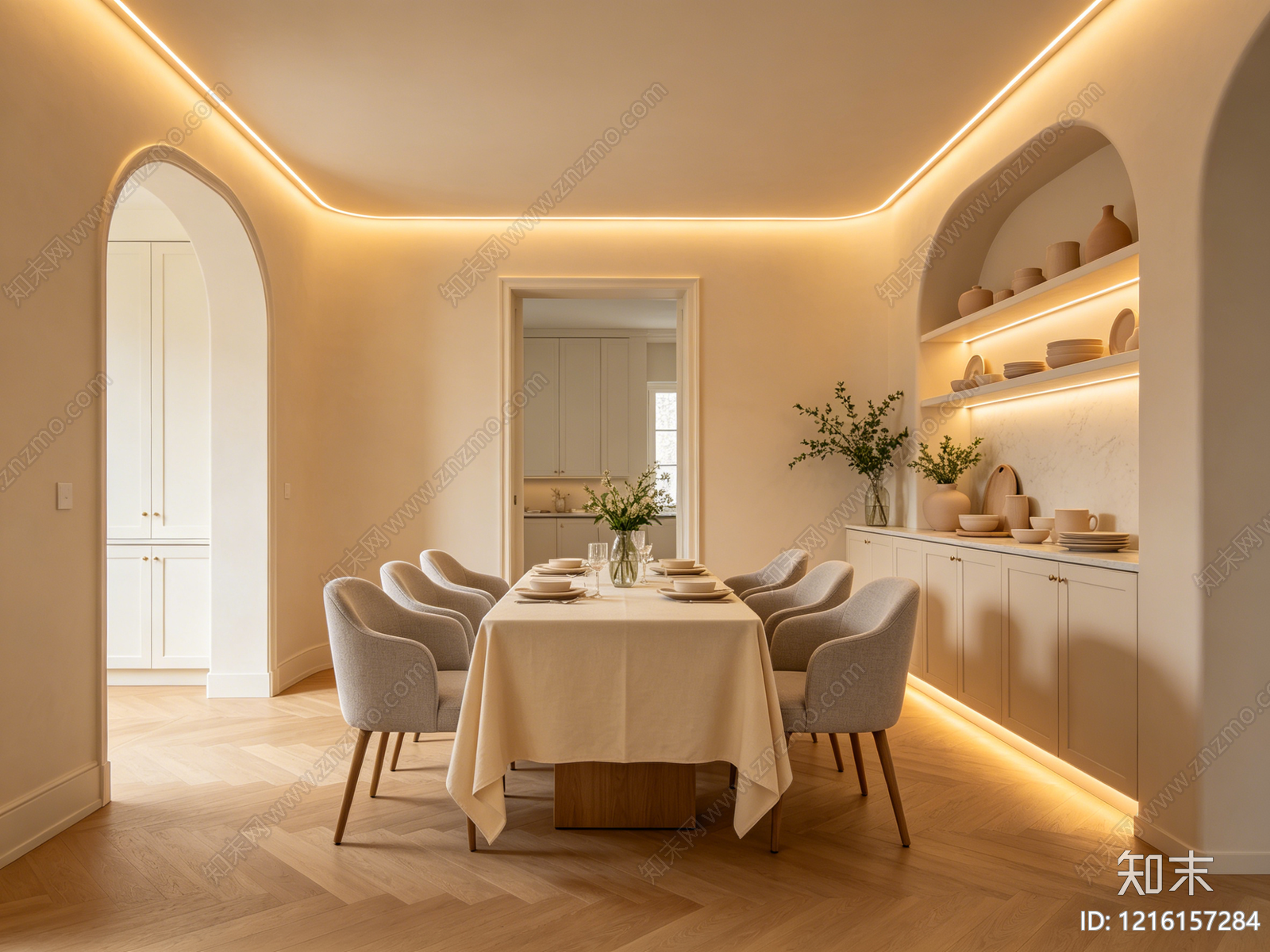 奶油餐厅贴图下载【ID:1216157284】