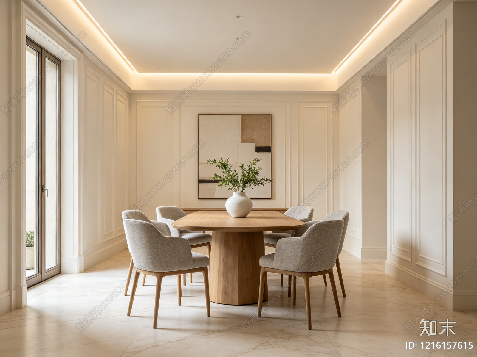 奶油餐厅贴图下载【ID:1216157615】