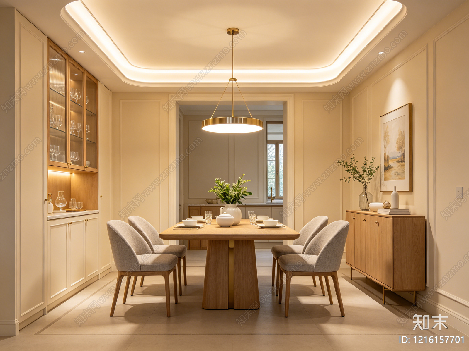 奶油餐厅贴图下载【ID:1216157701】