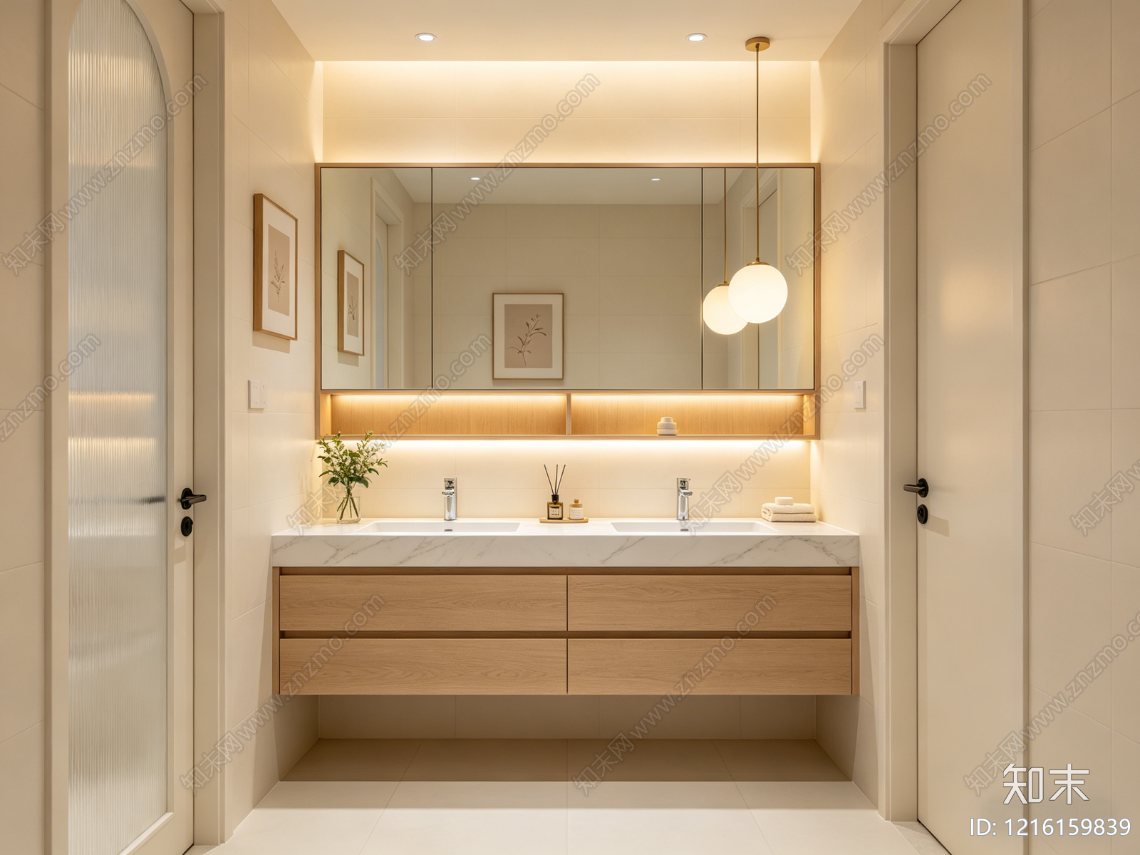 奶油卫生间贴图下载【ID:1216159839】