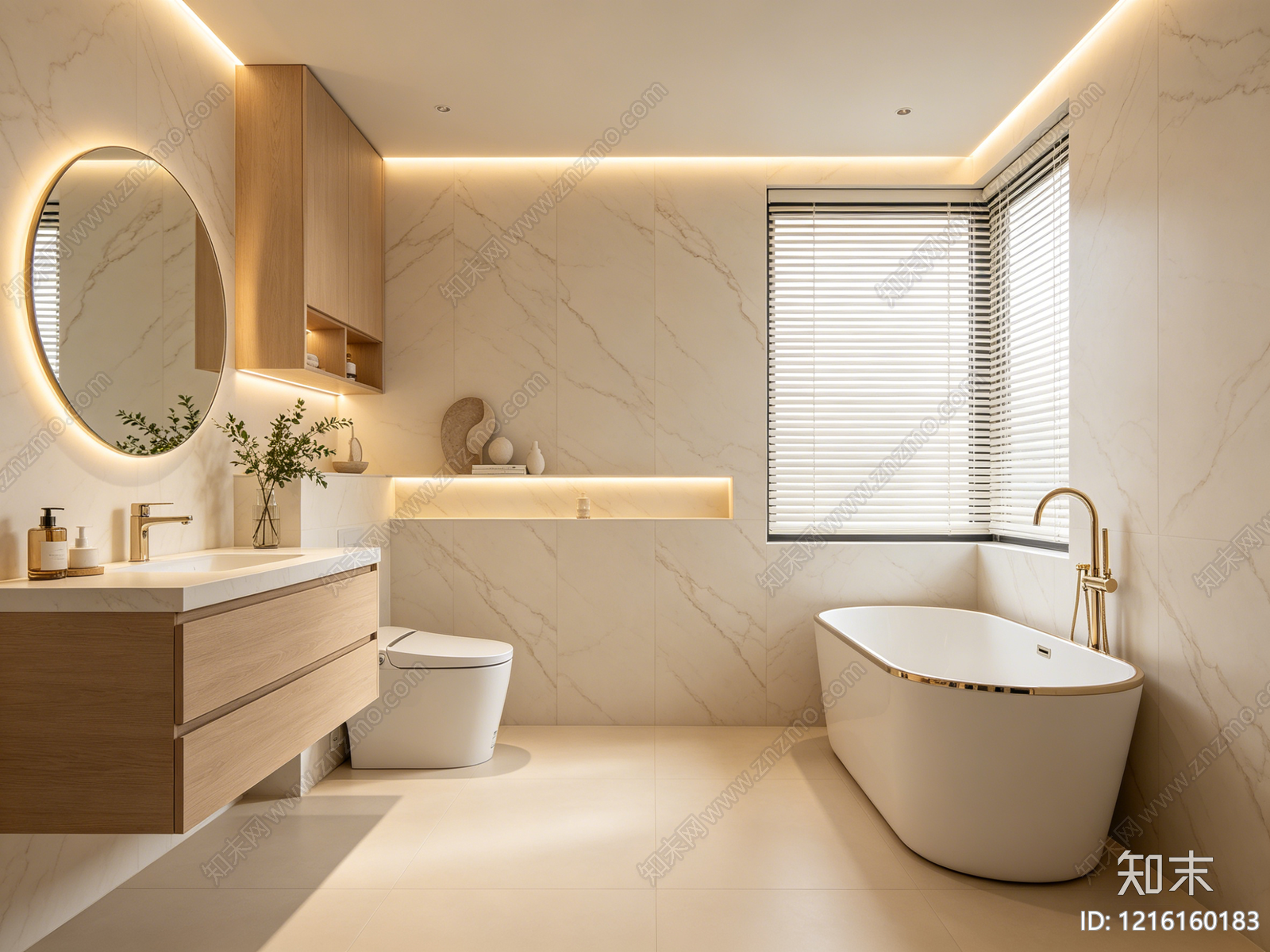 奶油卫生间贴图下载【ID:1216160183】