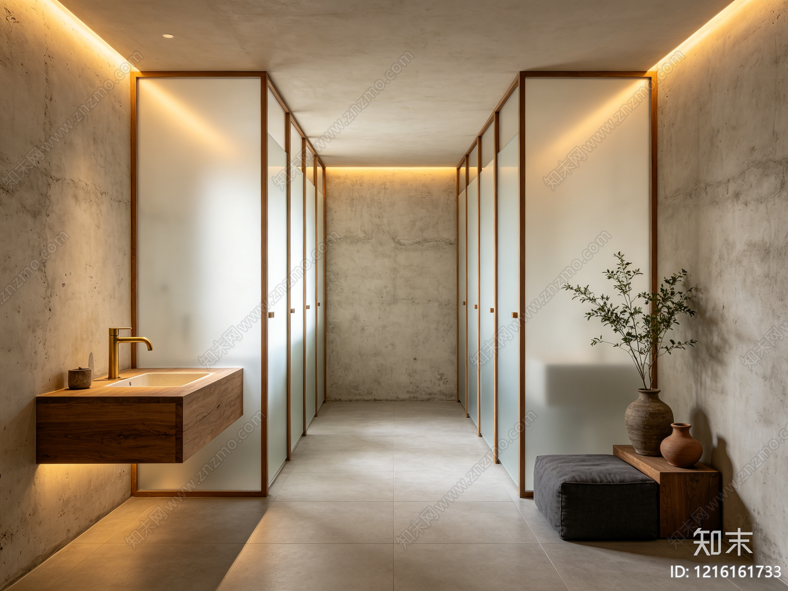 侘寂卫生间贴图下载【ID:1216161733】