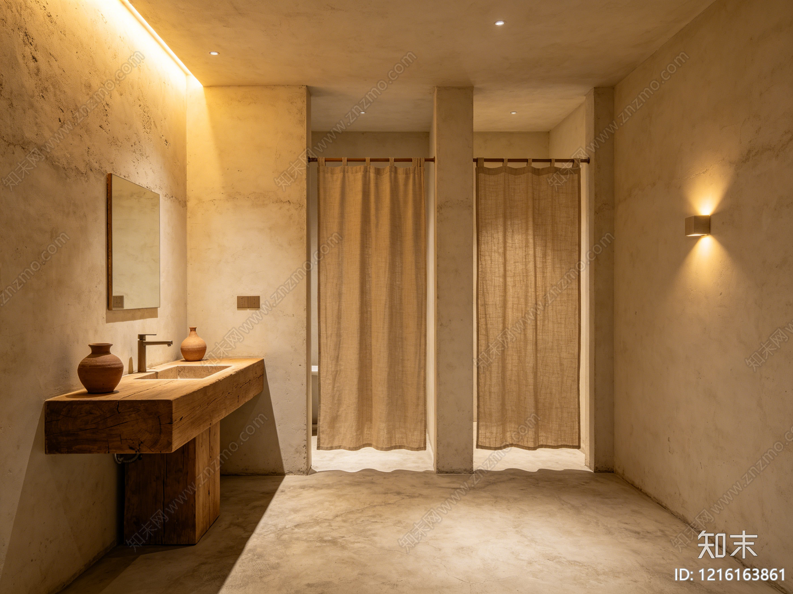 侘寂卫生间贴图下载【ID:1216163861】