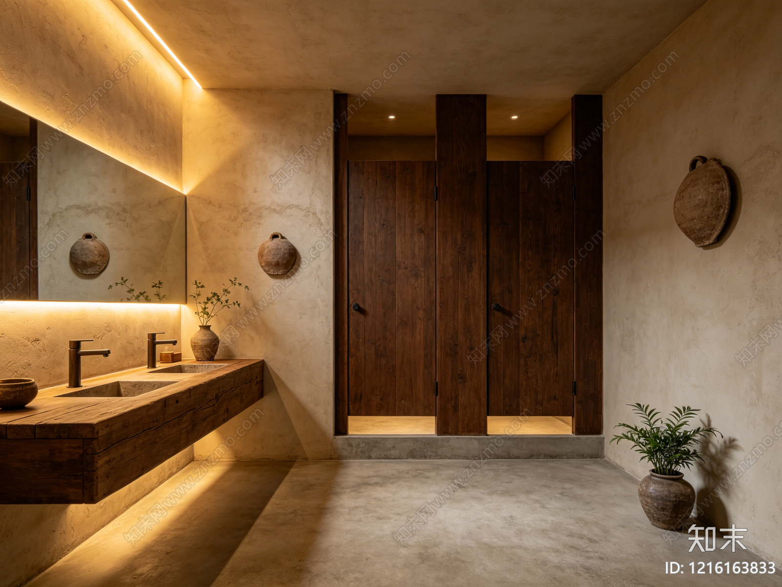 侘寂卫生间贴图下载【ID:1216163833】