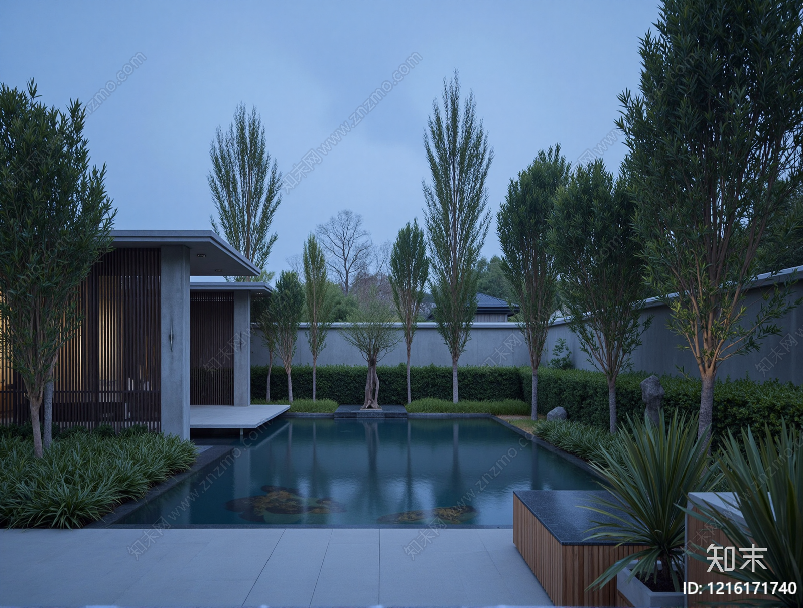 新中式其它外景贴图下载【ID:1216171740】