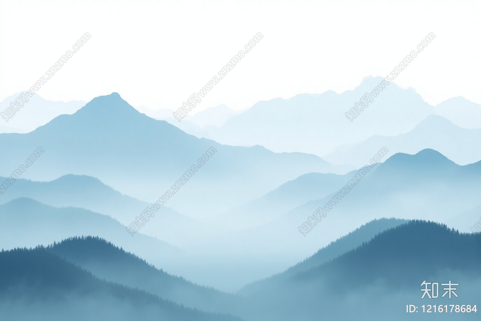 新中式壁画贴图下载【ID:1216178684】