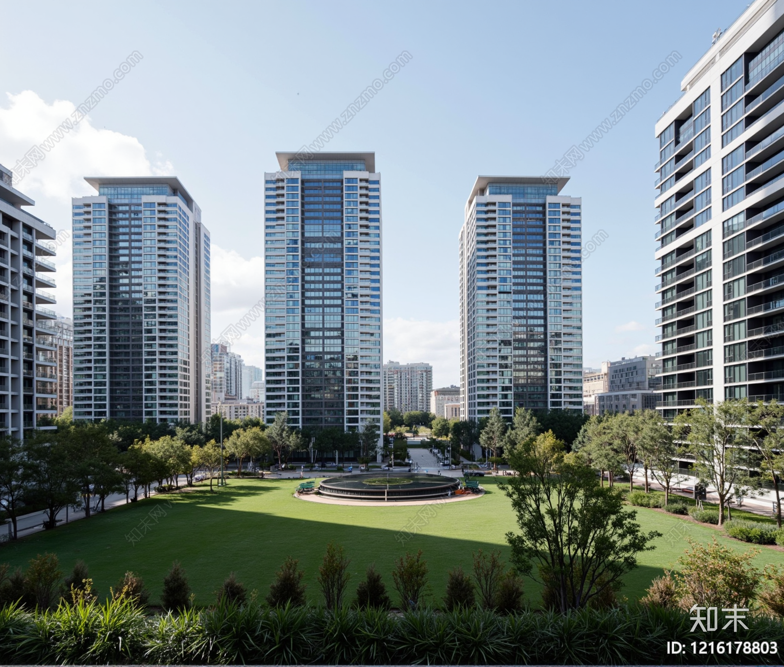 现代小区外景贴图下载【ID:1216178803】