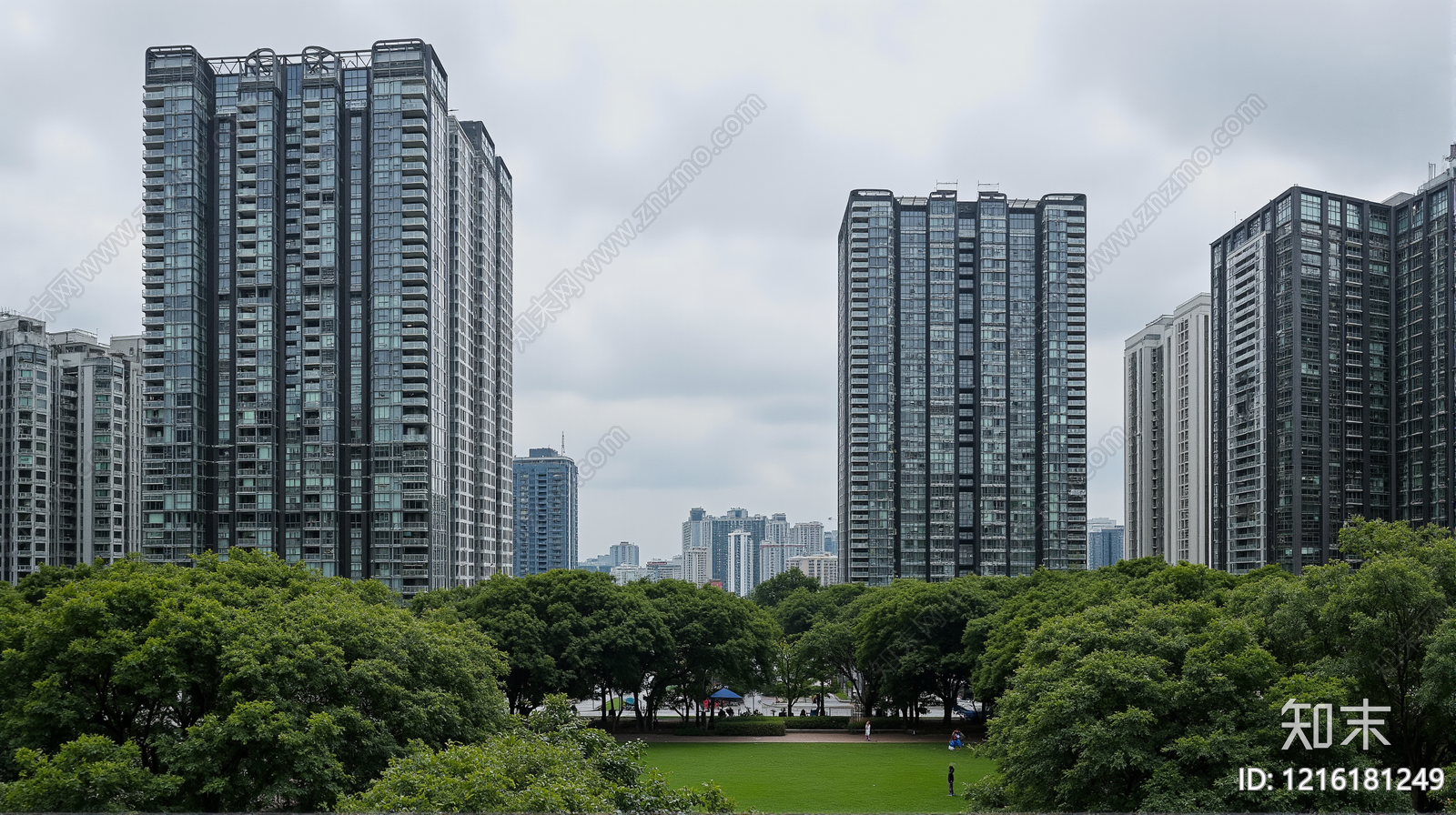 现代小区外景贴图下载【ID:1216181249】