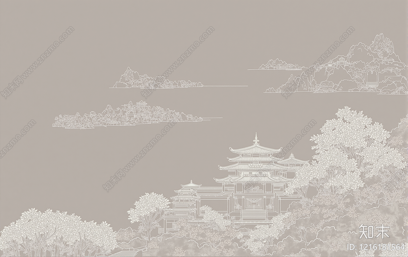 新中式其他壁纸贴图下载【ID:1216181564】