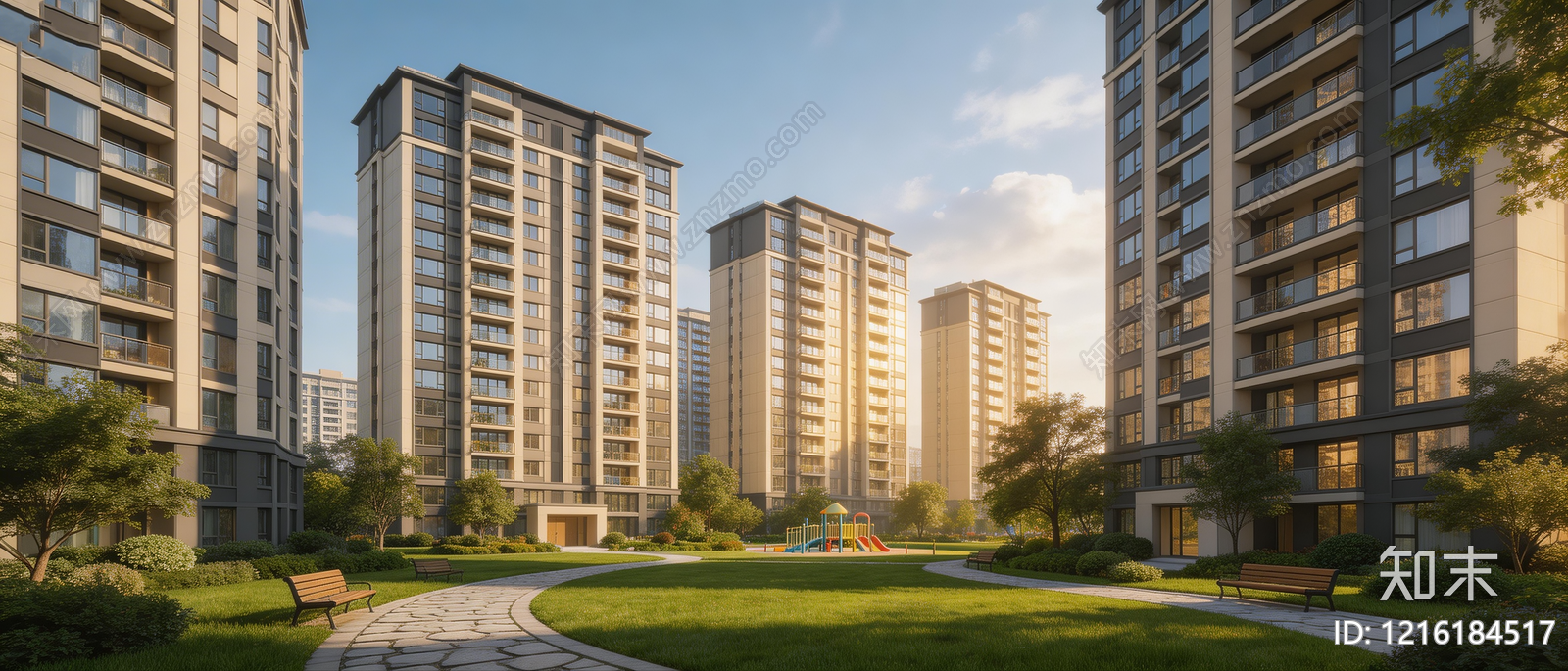 现代小区HDR贴图下载【ID:1216184517】