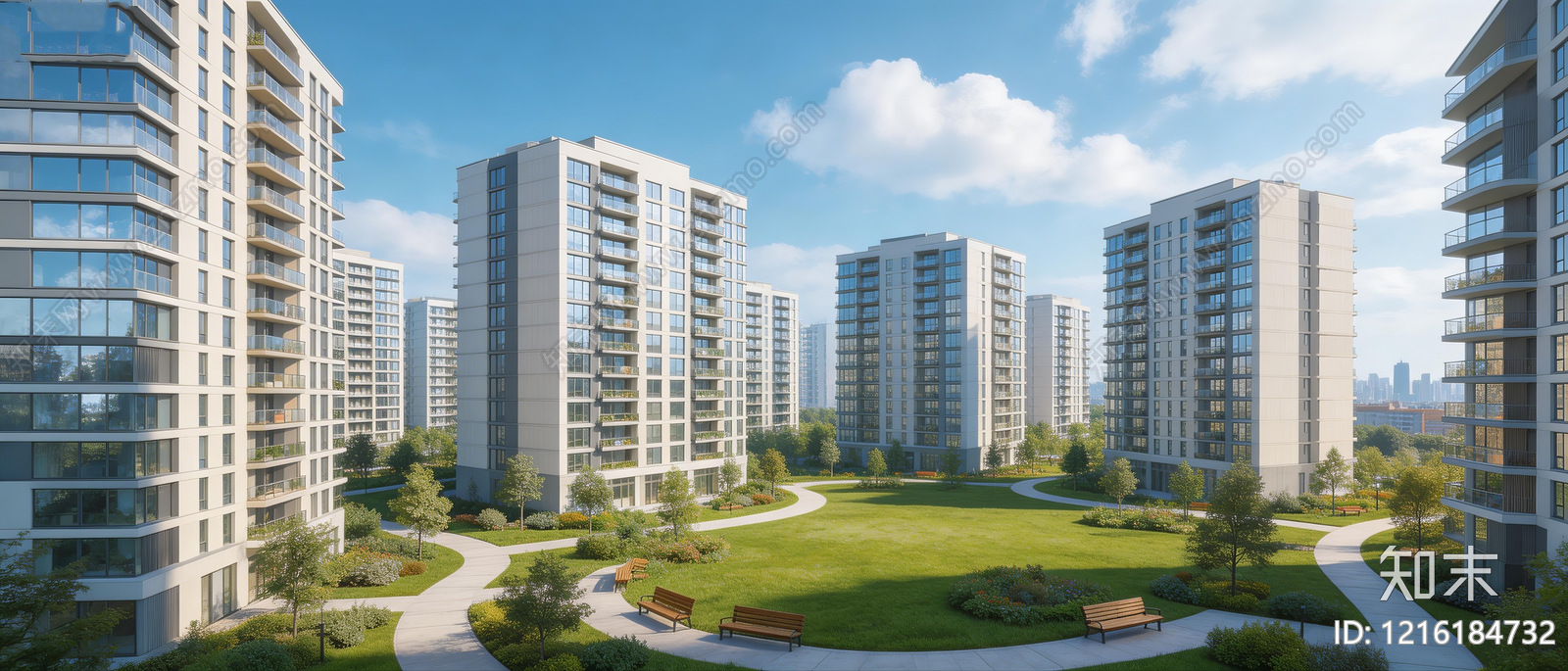 现代小区HDR贴图下载【ID:1216184732】