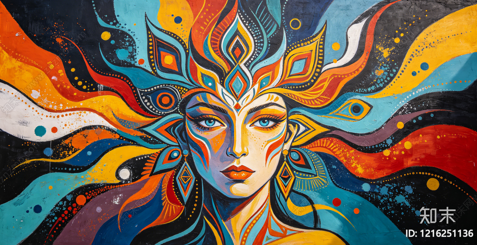 现代抽象画贴图下载【ID:1216251136】