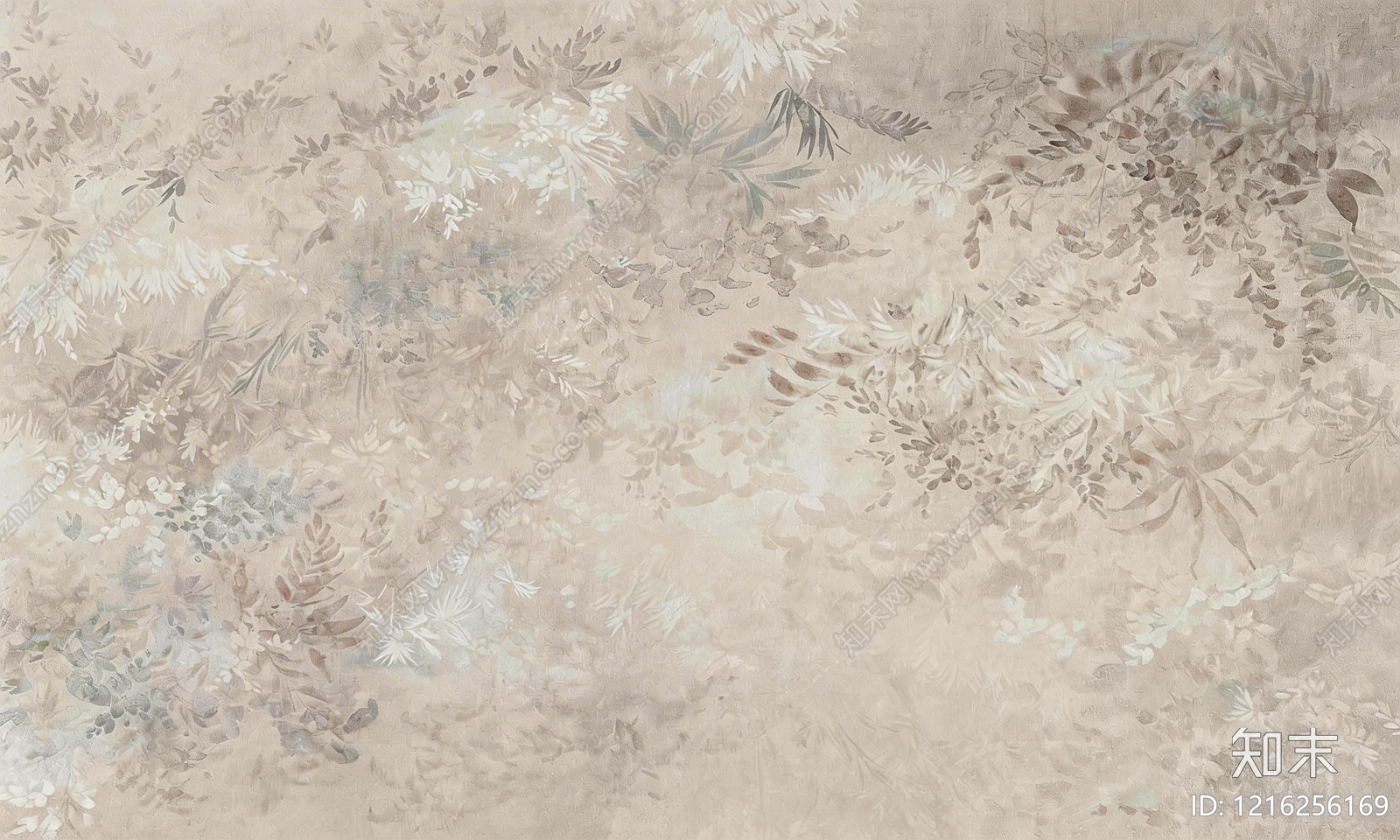新中式植物壁纸贴图下载【ID:1216256169】