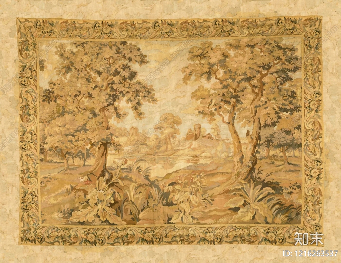 法式装饰画贴图下载【ID:1216263537】