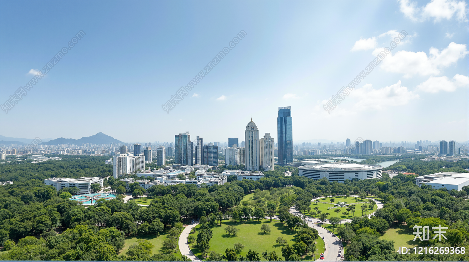 现代城市背景贴图下载【ID:1216269368】