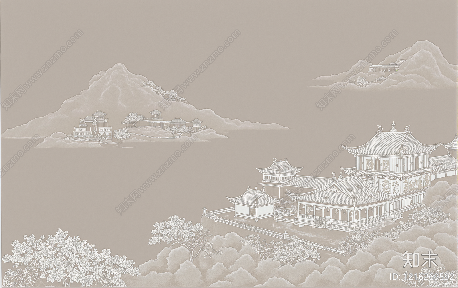 新中式其他壁纸贴图下载【ID:1216269592】