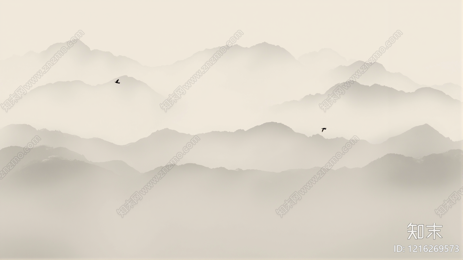 新中式壁画贴图下载【ID:1216269573】