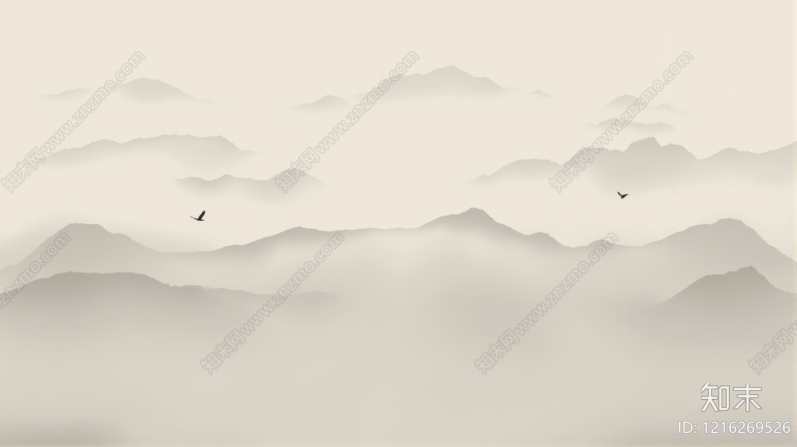 新中式壁画贴图下载【ID:1216269526】