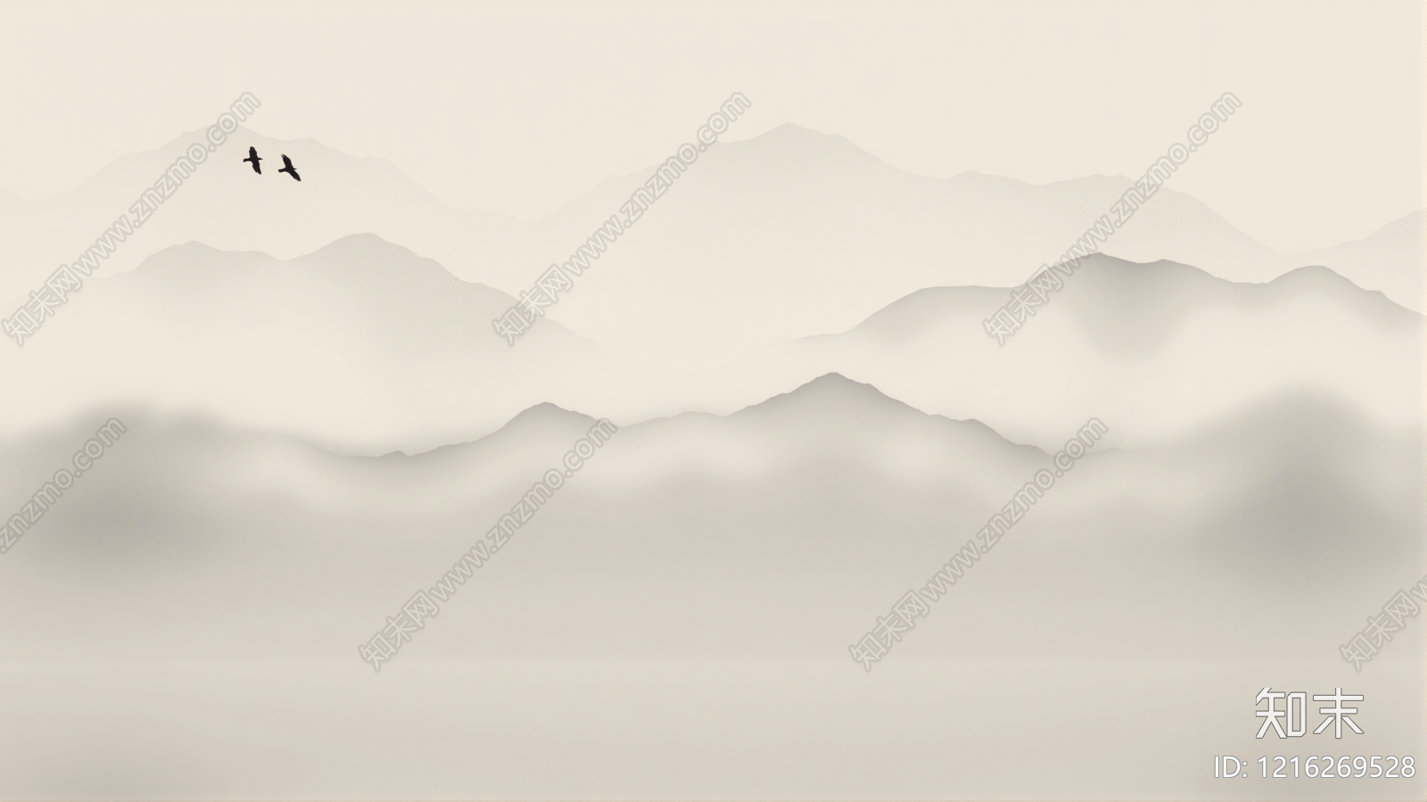 新中式壁画贴图下载【ID:1216269528】